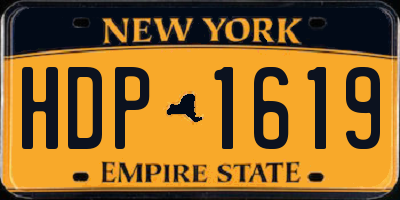 NY license plate HDP1619