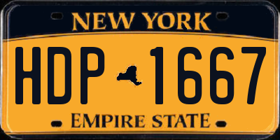 NY license plate HDP1667