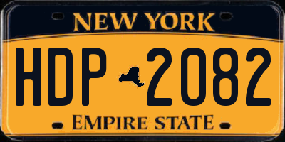 NY license plate HDP2082