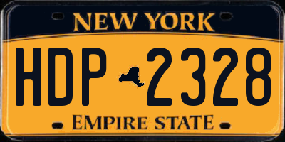 NY license plate HDP2328