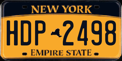 NY license plate HDP2498