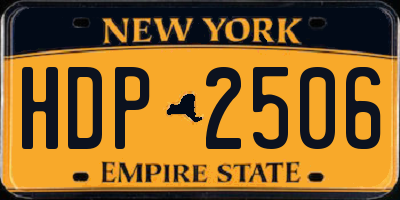 NY license plate HDP2506