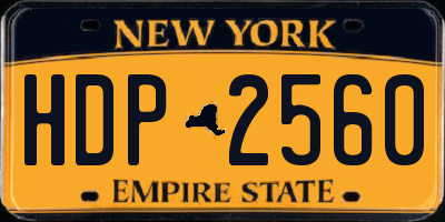 NY license plate HDP2560