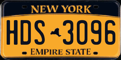 NY license plate HDS3096