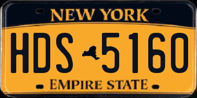 NY license plate HDS5160