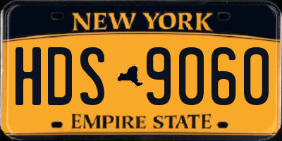 NY license plate HDS9060