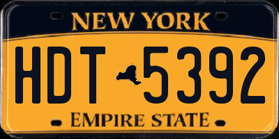 NY license plate HDT5392