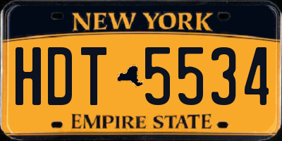 NY license plate HDT5534
