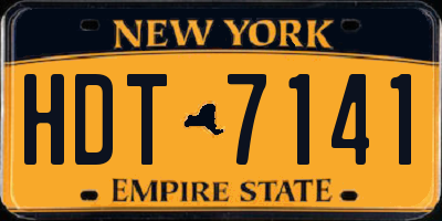 NY license plate HDT7141