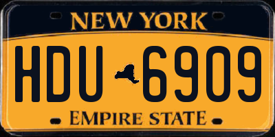 NY license plate HDU6909