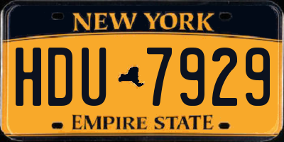 NY license plate HDU7929