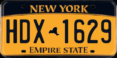 NY license plate HDX1629