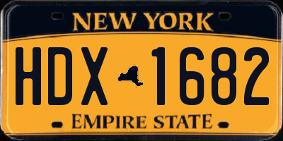 NY license plate HDX1682