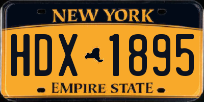 NY license plate HDX1895