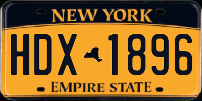 NY license plate HDX1896