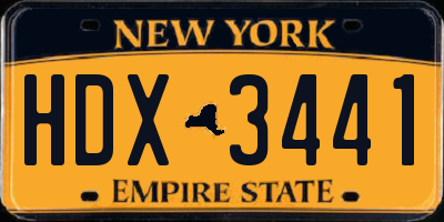 NY license plate HDX3441