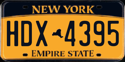 NY license plate HDX4395