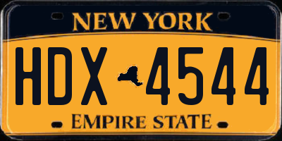 NY license plate HDX4544