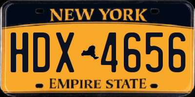 NY license plate HDX4656