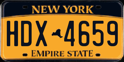NY license plate HDX4659