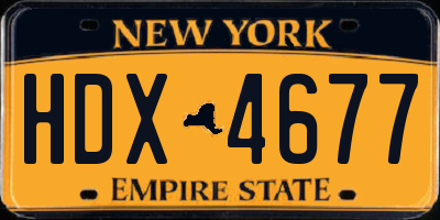 NY license plate HDX4677