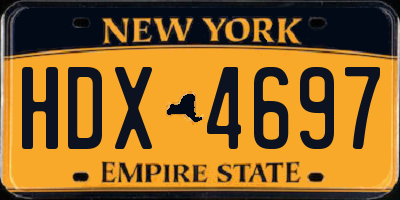 NY license plate HDX4697