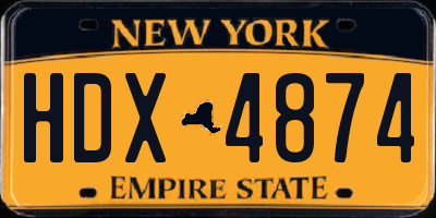 NY license plate HDX4874