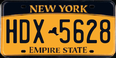 NY license plate HDX5628