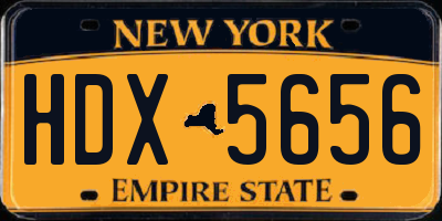 NY license plate HDX5656