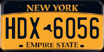 NY license plate HDX6056