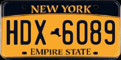 NY license plate HDX6089