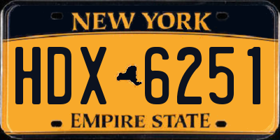 NY license plate HDX6251