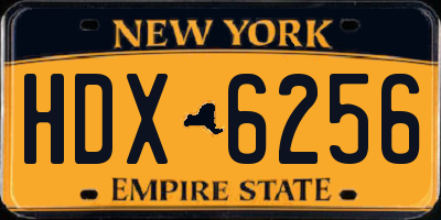 NY license plate HDX6256