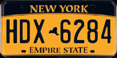 NY license plate HDX6284