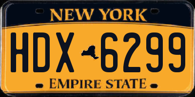NY license plate HDX6299