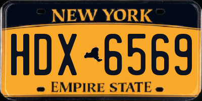 NY license plate HDX6569