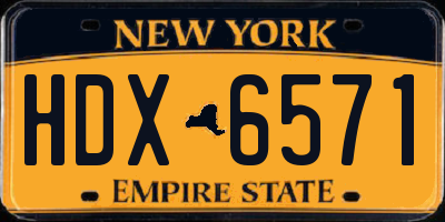 NY license plate HDX6571