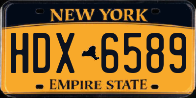 NY license plate HDX6589