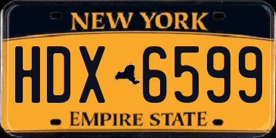 NY license plate HDX6599