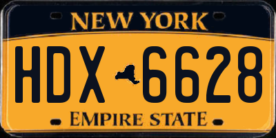NY license plate HDX6628
