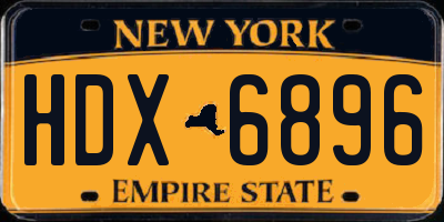 NY license plate HDX6896