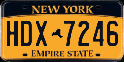 NY license plate HDX7246