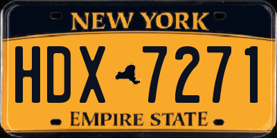 NY license plate HDX7271