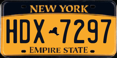 NY license plate HDX7297
