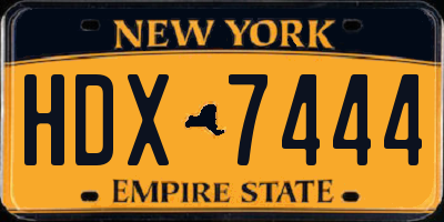 NY license plate HDX7444