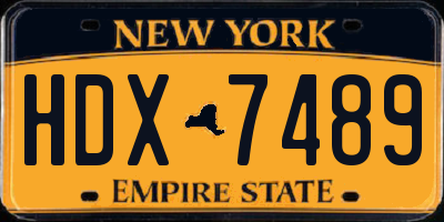 NY license plate HDX7489
