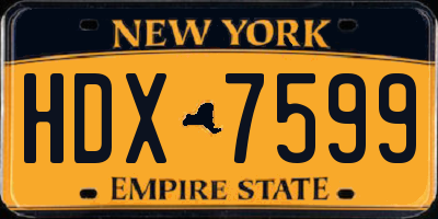 NY license plate HDX7599