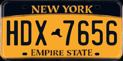 NY license plate HDX7656