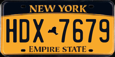 NY license plate HDX7679