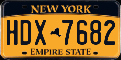 NY license plate HDX7682